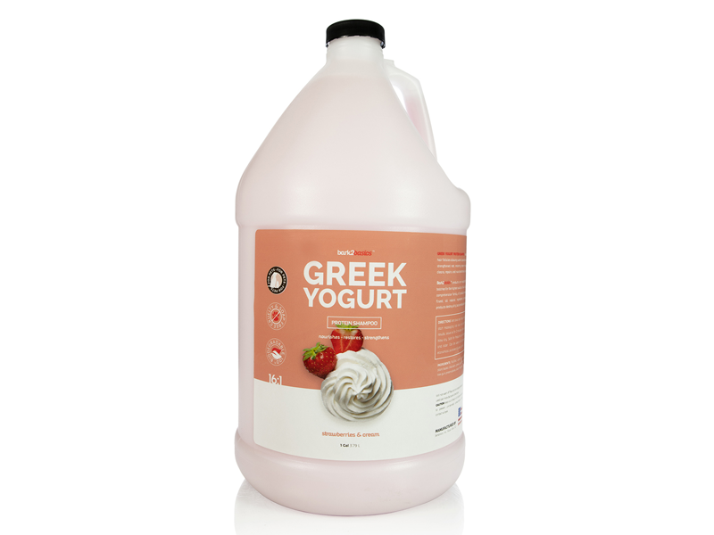 bark2basics strawberry greek yogurt pet shampoo 1 gallon for dogs cats groomers use bulk gentle