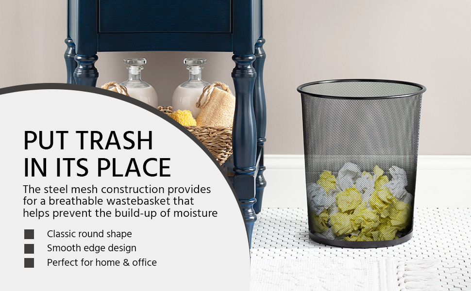 trash can bathroom garbage small round cans with lids bin waste basket office trash dustbin mesh