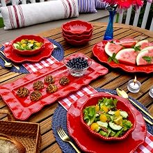 perlette red outdoor serveware