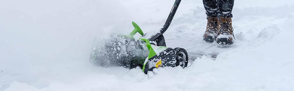 snow thrower, electric snow thrower, cordless snow thrower