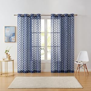 Brenda Navy Curtains