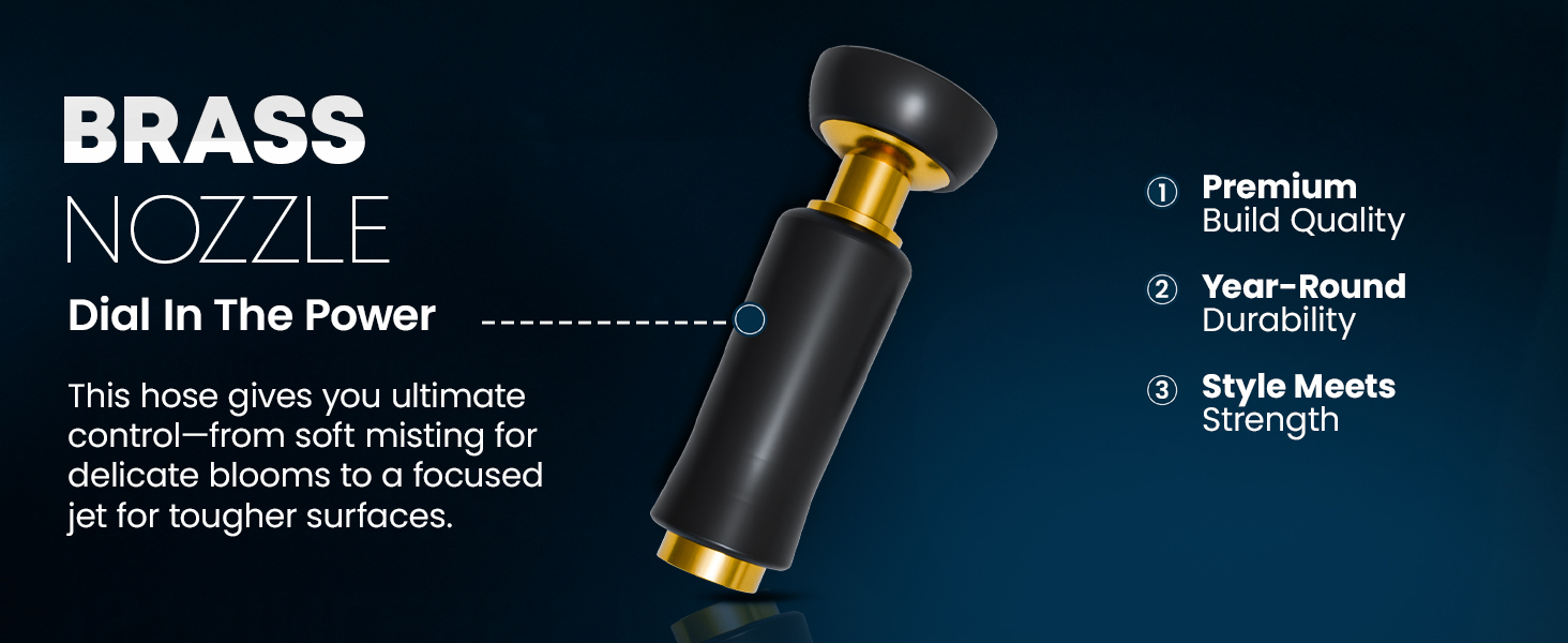 brass garden hose nozzle fitting durable heavy duty premium build quality outdoor yard tools