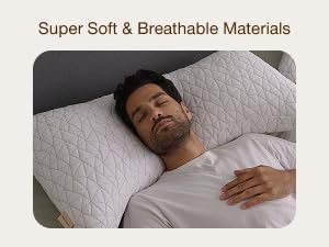 coop sleep goods original adjustable crescent pillow memory foam fill soft breathable queen pillow