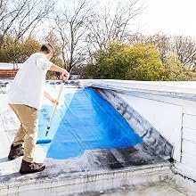 Blue Max serves as a versatile waterproof sealant and basecoat for various roof coating systems