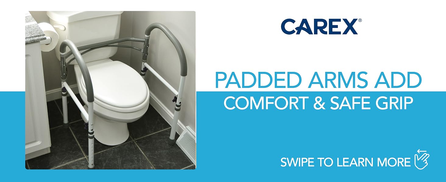 Toilet Safety Frame, Toilet Rails for Elderly and Toilet Bars for Elderly and Disabled