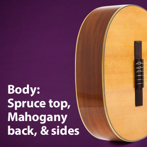 Hola Music HG-39GLS Full size Classical Guitar Bundle Pack with, picks, bag, truss rod, Hex Key