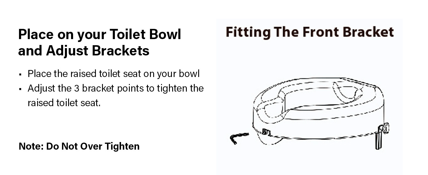 Carex Raised Toilet Seat for Elongated and Round Bowls