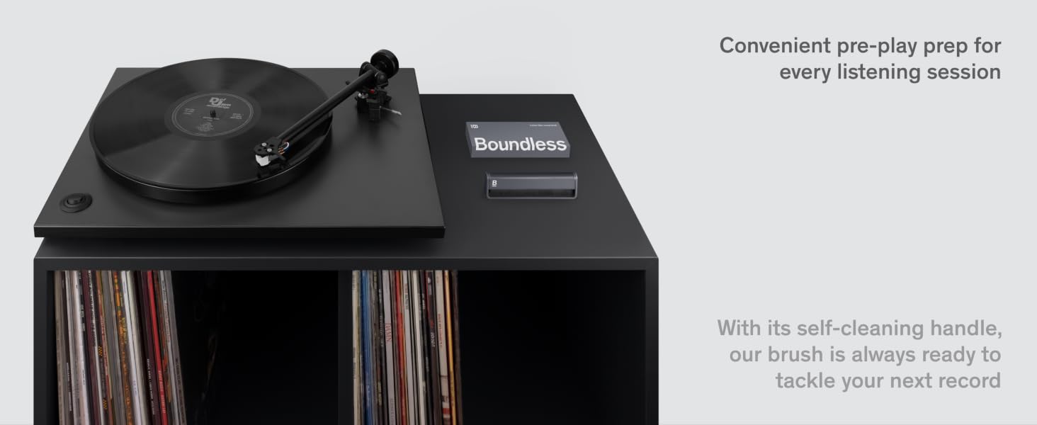 turntable vinyl record player cleaning brush carbon fiber boundless audio hifi cleaner anti static
