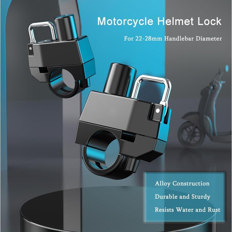 Motorcycle Helmet Lock for HJC CS-R3 Pro 2018 2019 2020, Helmet Holder Hook with 2 Keys, Helps Secure Your Gear, Easy to Install