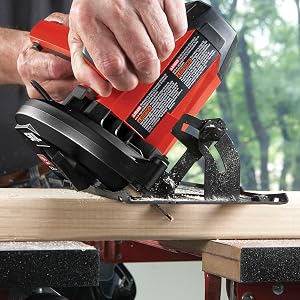 Skil circular saw cutting at bevel angle