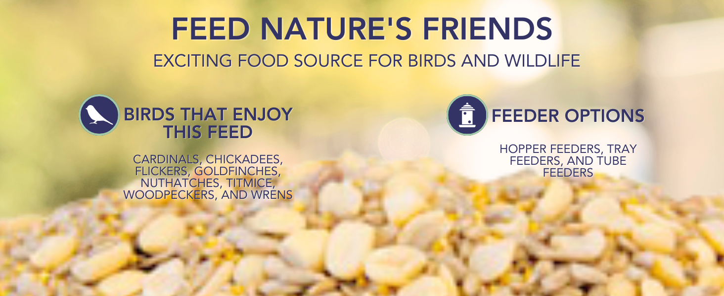 Wild Bird Seed Mix, Waste Free Blend, 50 lbs.