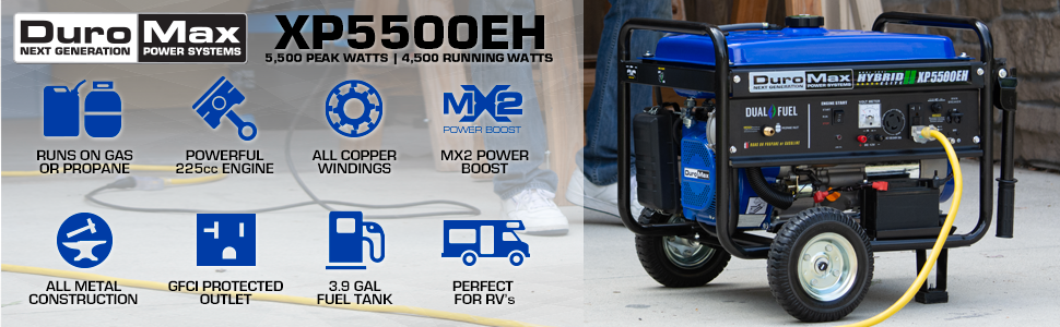 Duromax XP5500EH Dual Fuel Portable Generator