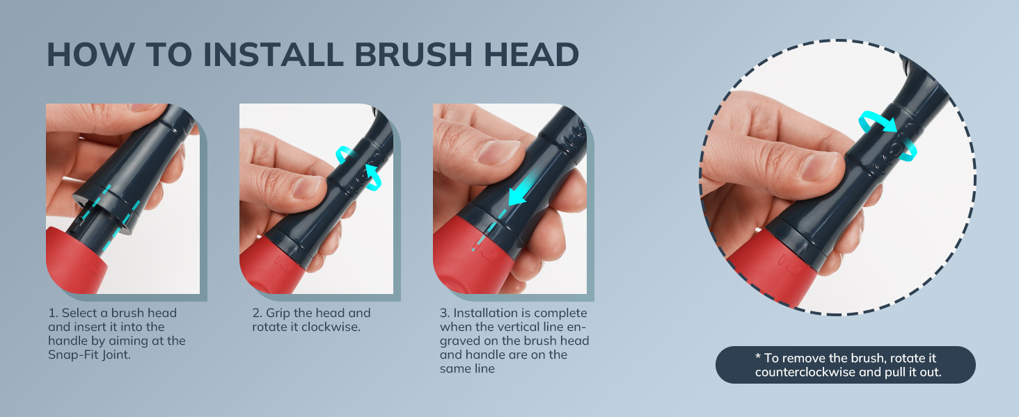 how to install brush head