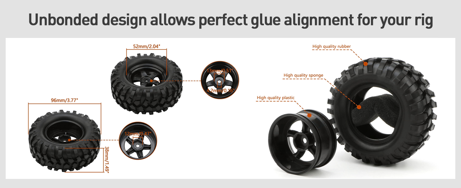 Unbonded design allows perfect glue alignment for your rig