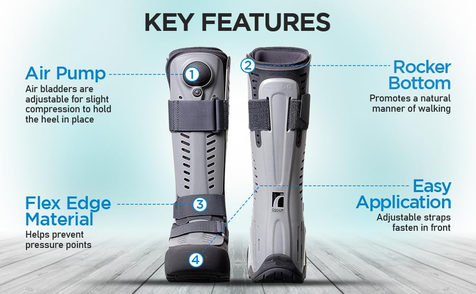 Ossur Rebound Air Walker Boot with Compression Adjustable Comfortable Straps