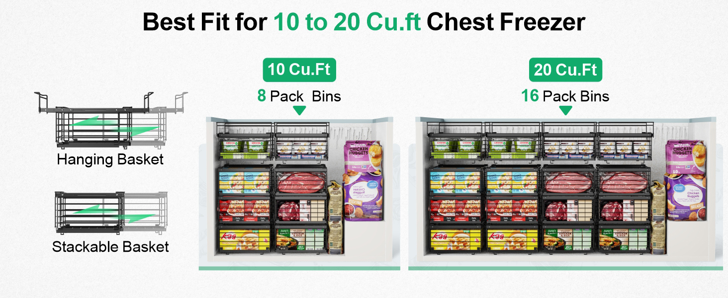 chest freezer bins