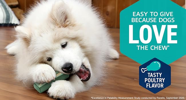 Dogs love the chew and the delicious poultry flavor