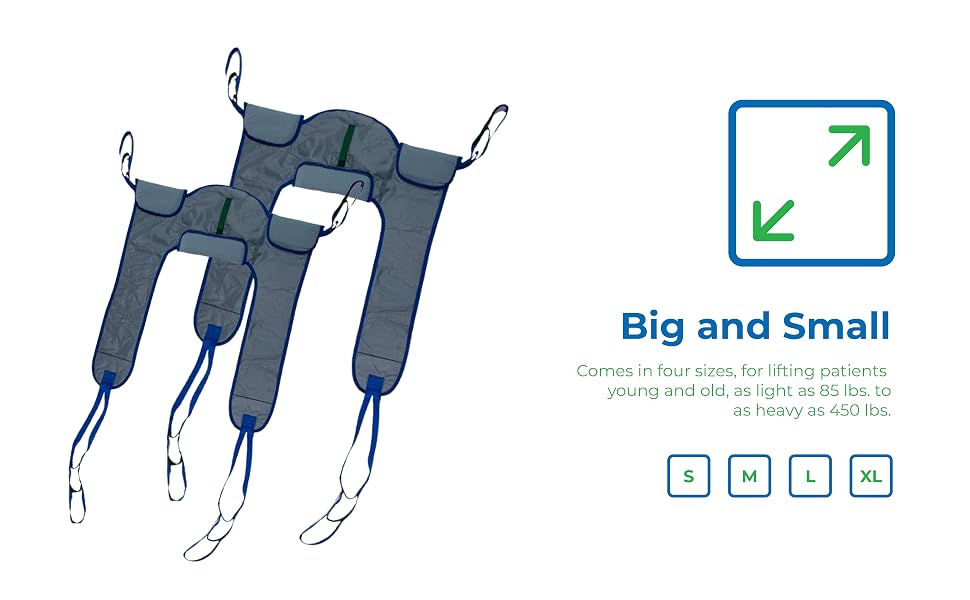 Patient Aid Padded Toileting Sling - Big and Small