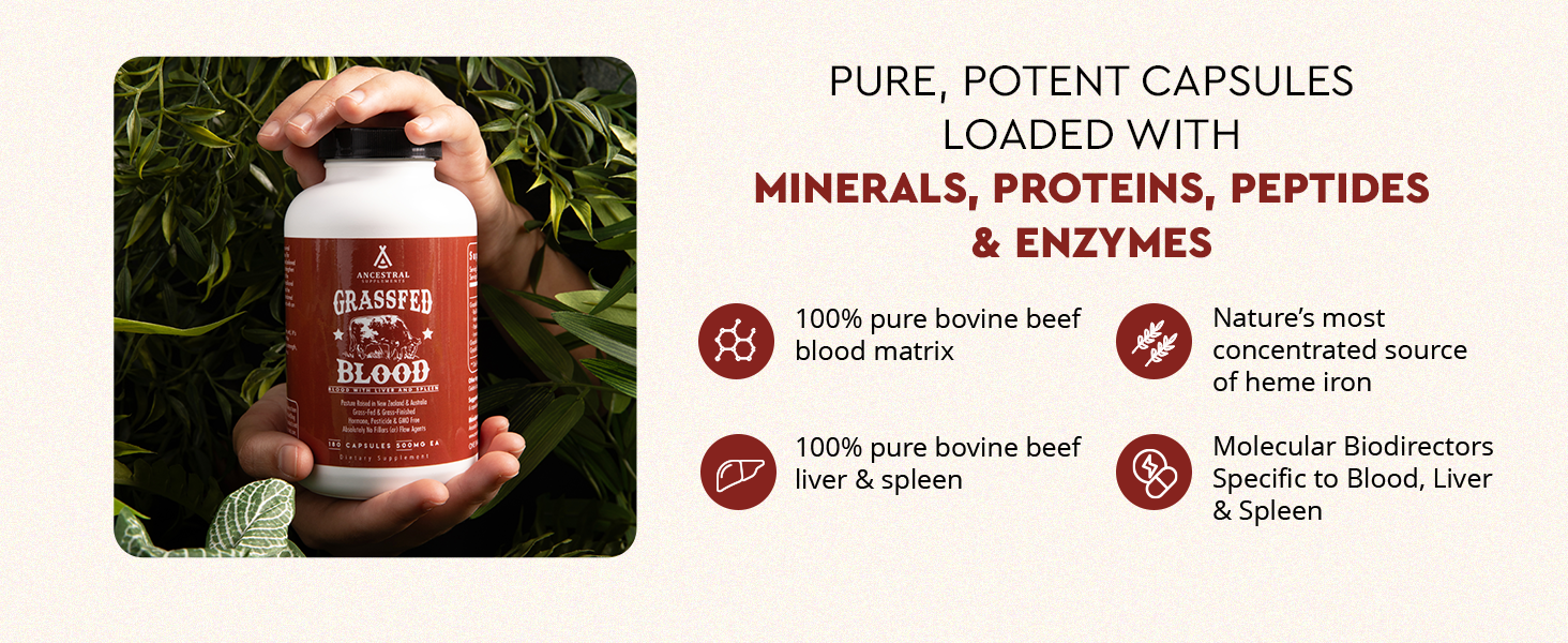 ancestral beef organs supplements for men natural iron supplement mineral super