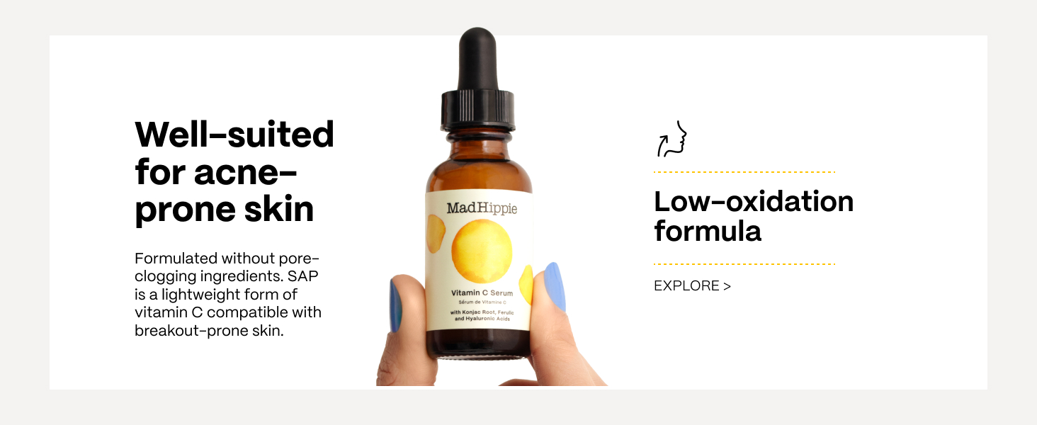 Vitamin C low oxidation noncomedogenic