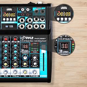 Professional Audio Mixer Sound Board Console Desk System Interface 8 Channel Digital USB Bluetooth