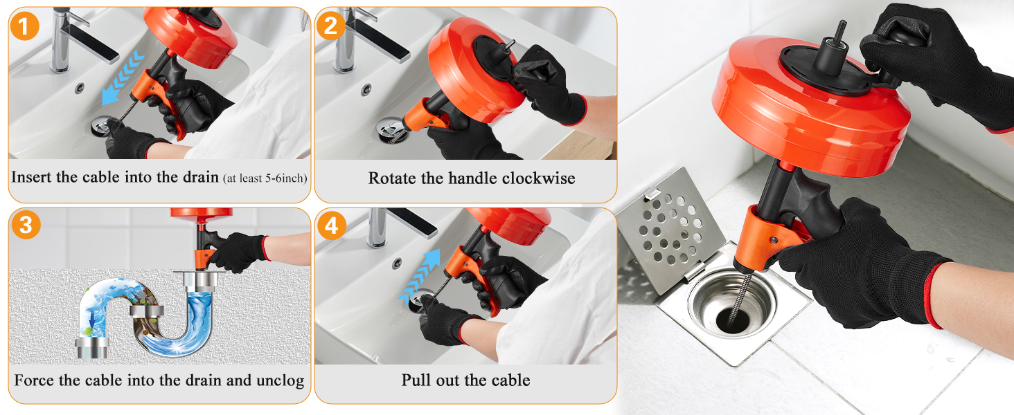 auger drain cleaners sewer pipe snake drain snake professional snake plumbing tool gutter snake