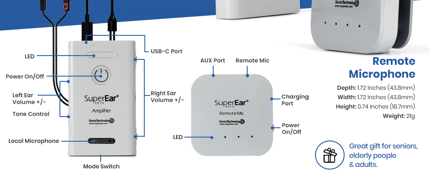 SuperEar NEW Model SE10 for Seniors