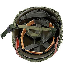 army helmet with net