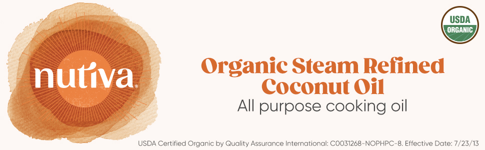 Nutiva Organic Steam Refined Coconut Oil
