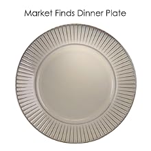 white emboss stoneware dinnerware dinner plate dish dishwasher microwave safe dining 16 piece set 4