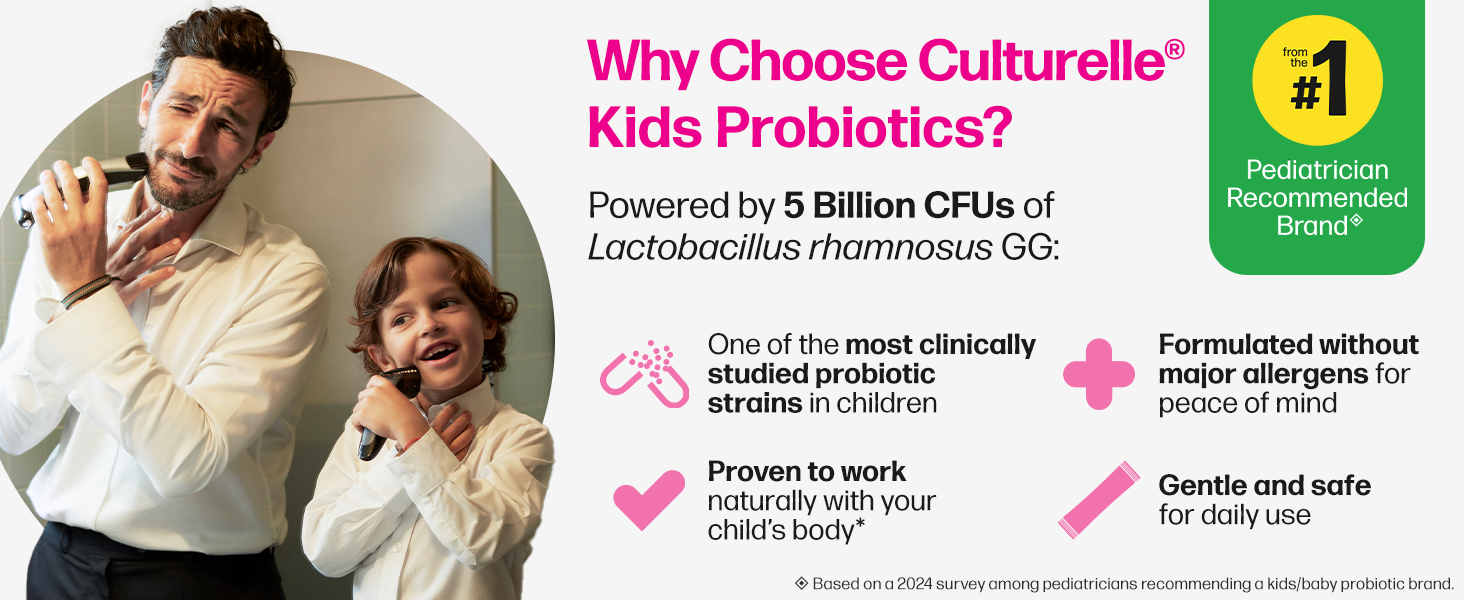 Culturelle Kids Probiotic Packets Pediatrician Recommended Brand Digestive &amp;amp; Immune Support