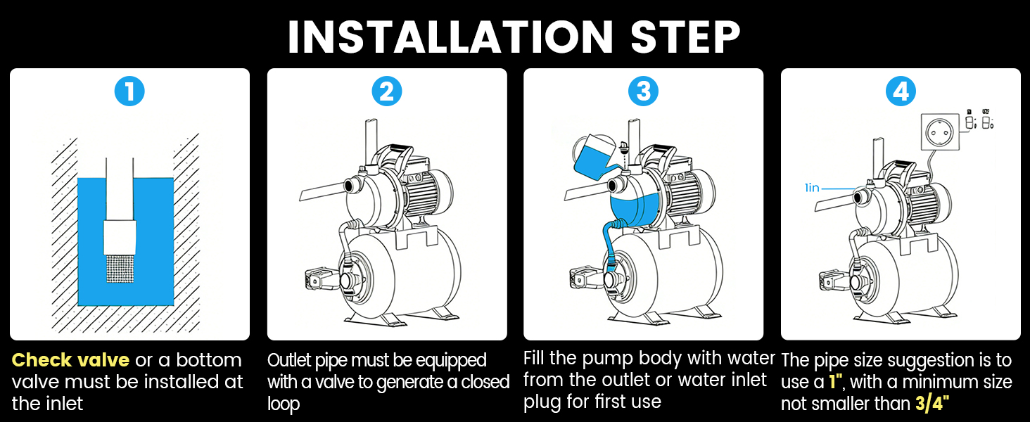 Shallow Well Pump Tank