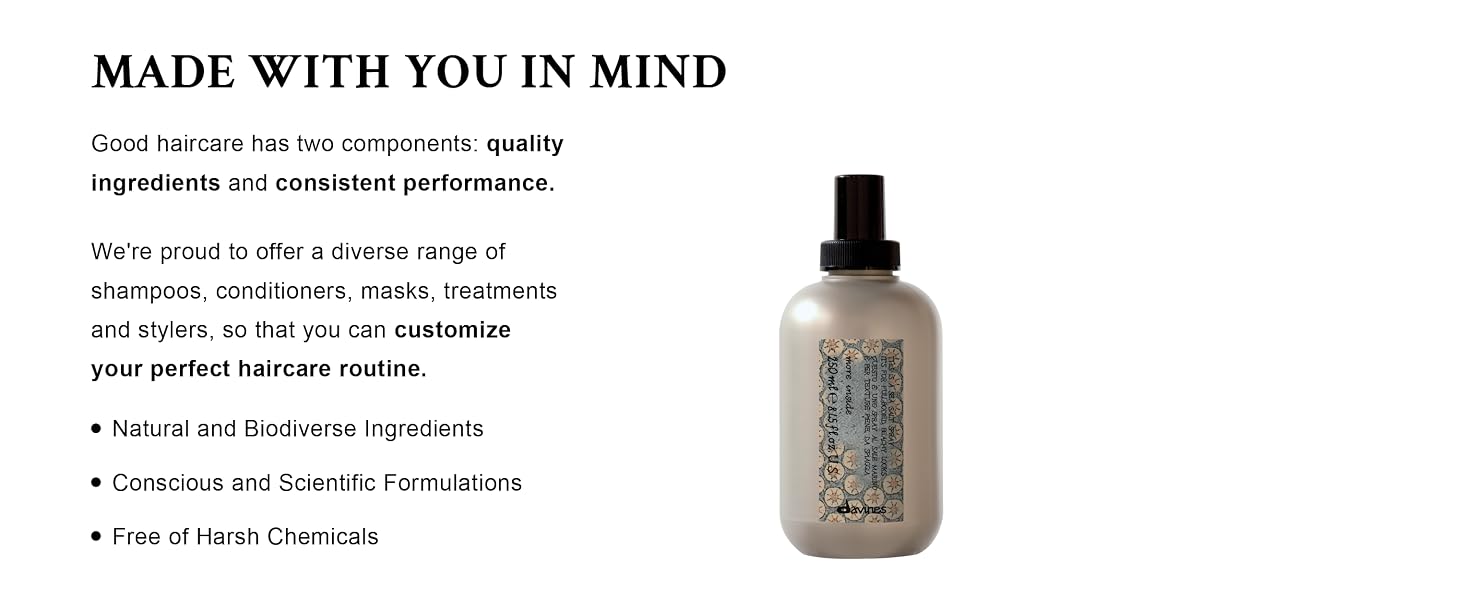 Davines Haircare Brand Salon Professional Hair Products Sustainable, Recyclable, Natural Ingredients