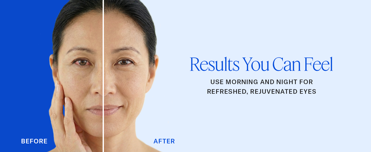 Results You Can Feel: Use morning and night for refreshed, rejuvenated eyes