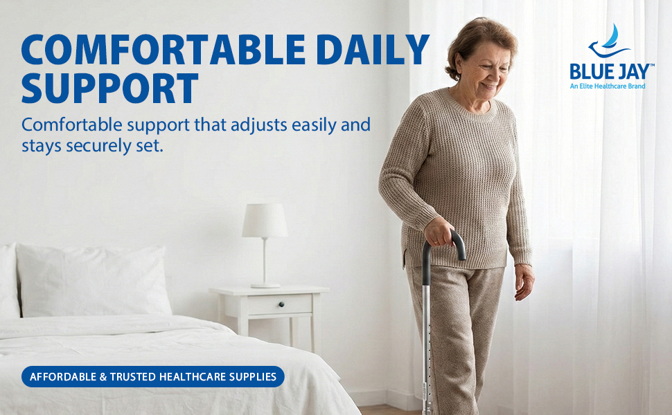 walking cane men women adjustable aluminum black lightweight sturdy mobility aid medical stick