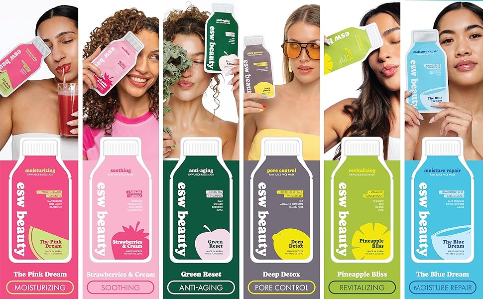raw juice cleanse sheet masks