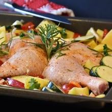 Braising chicken