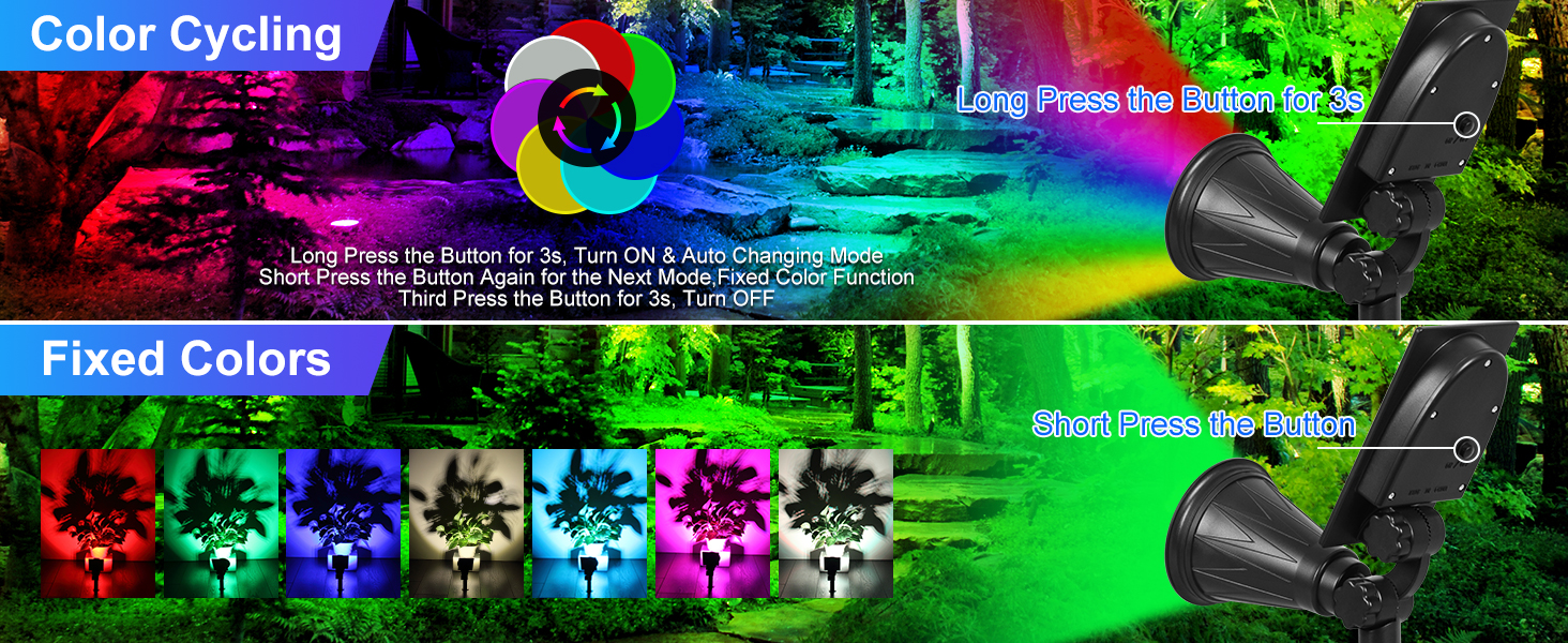 solar spotlights color changing