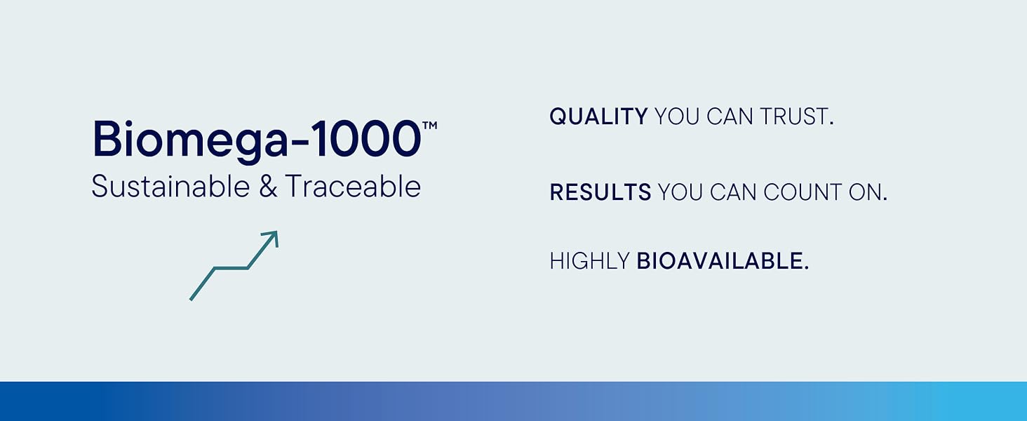 wild caught fish oil biomega-1000 90 softgel capsules biotech research omega fatty acid bioavailable