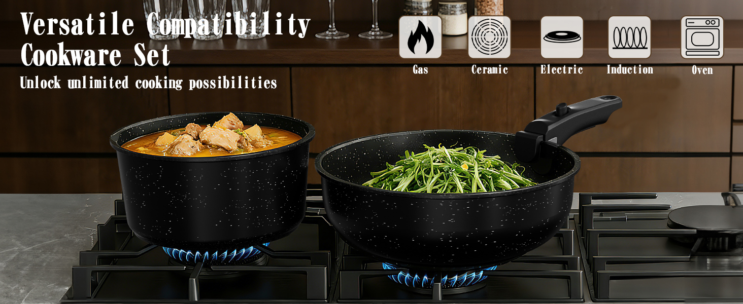 Pots and Pans Set Non Stick