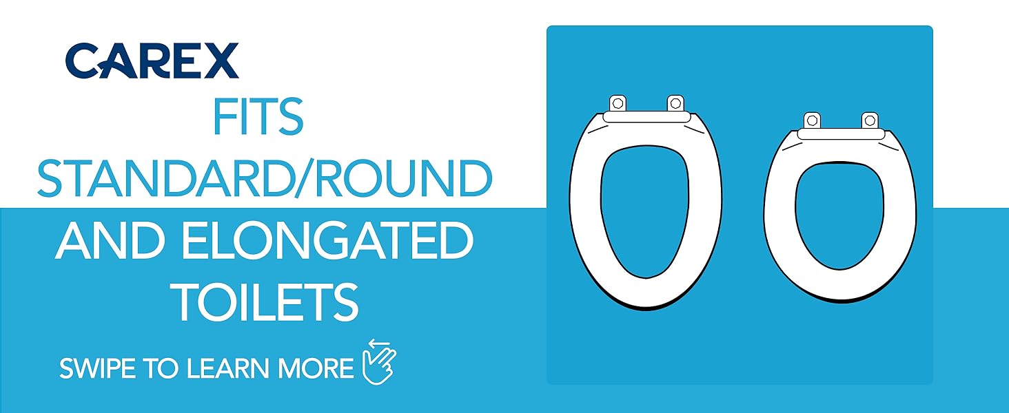 Raised Toilet Seat with Lock and Handles for Safety and Security