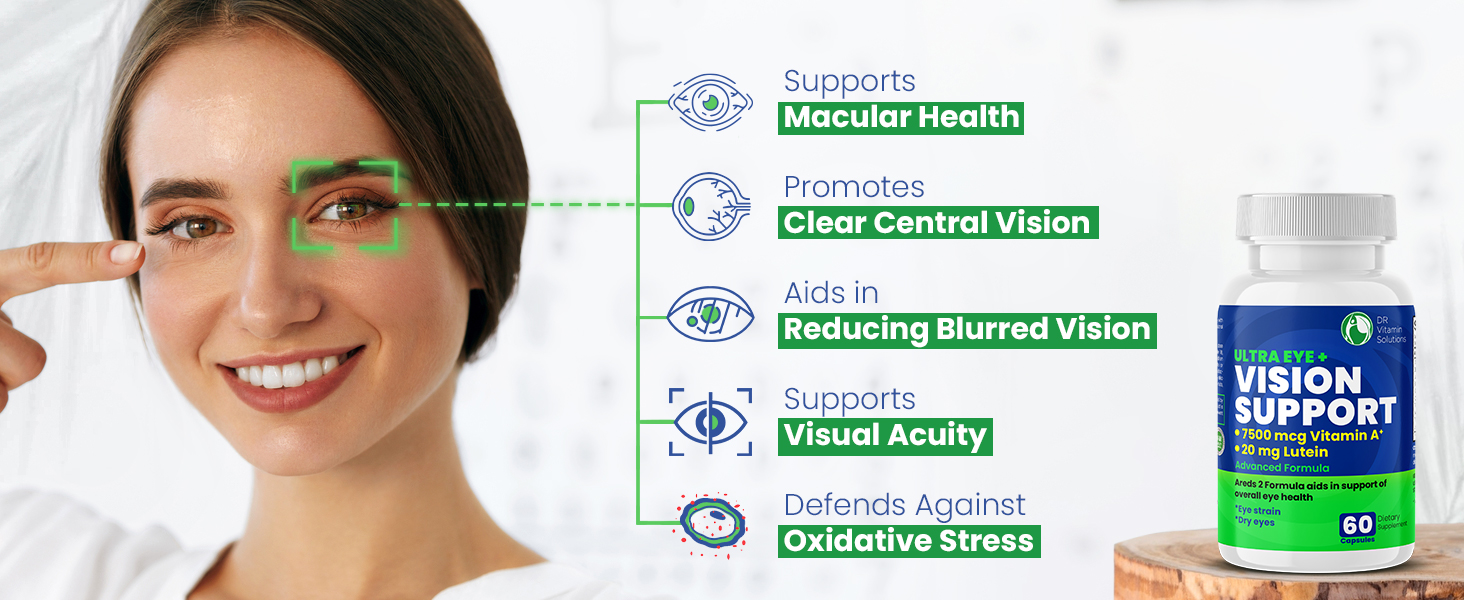 macular health clear vision visual support lutein vitamins supplements