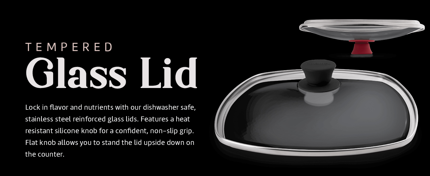 glass stainless steel cast iron lid square grilling grill pan