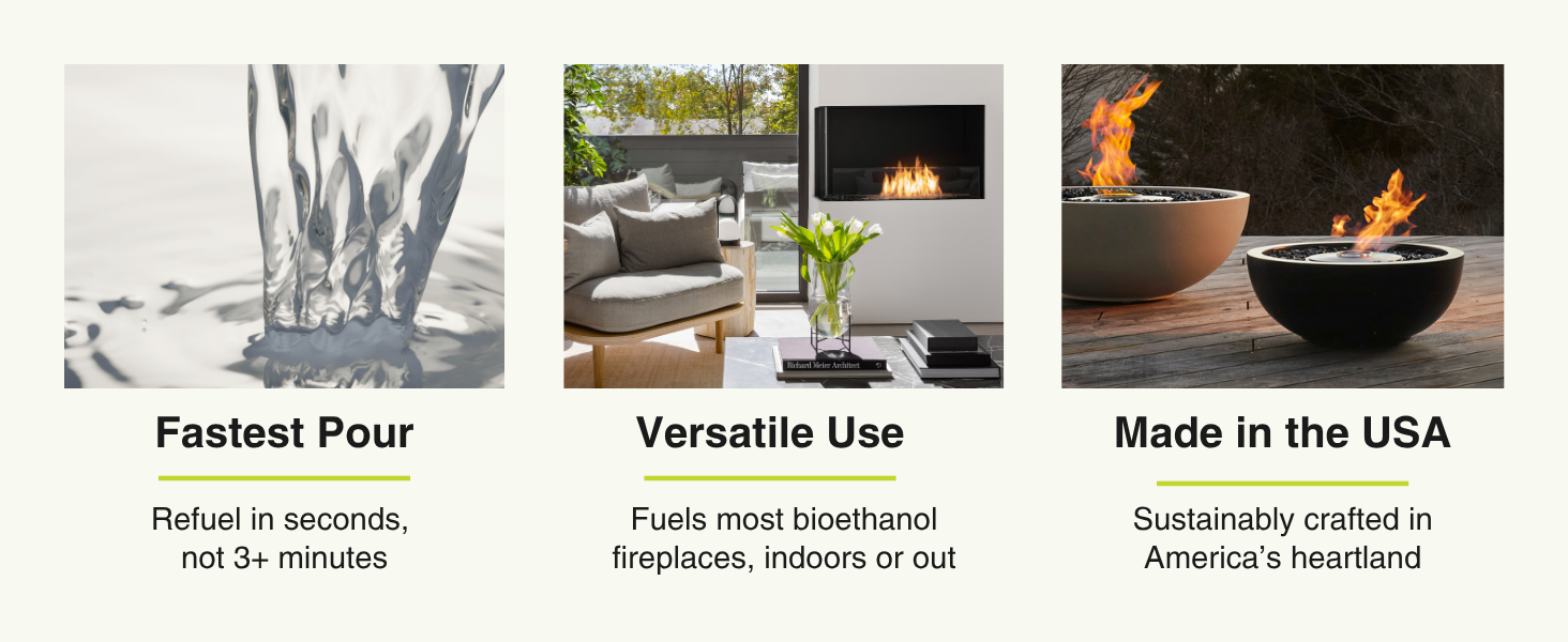 e-NRG bioethanol fuel for fire