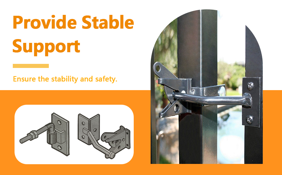 Steel Flat Wall Fence Gate Hardware Kit