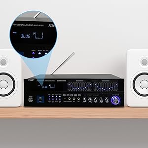 6-Channel Bluetooth Hybrid Home Amplifier - 2000W Home Audio Rack Mount Stereo Power Amplifier Rece