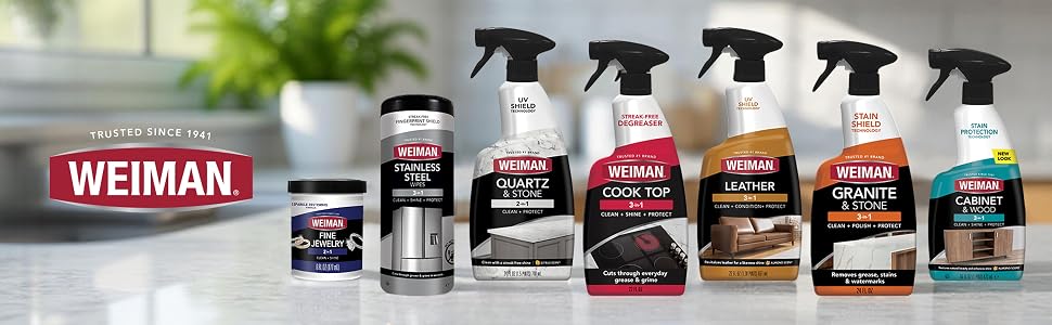weiman cook top, weiman jewelry, weiman stainless steel, weiman quartz, weiman leather,