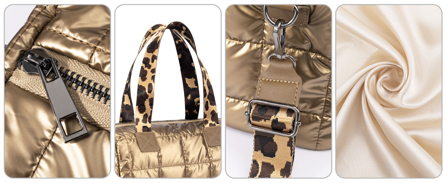 zipper closure durable handle adjustable shoulder strap soft inner material