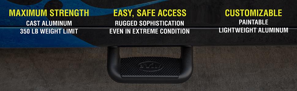Bully,side step,truck accessories,durable,support,anti-slip,easy to install,rugged,customizable,pair