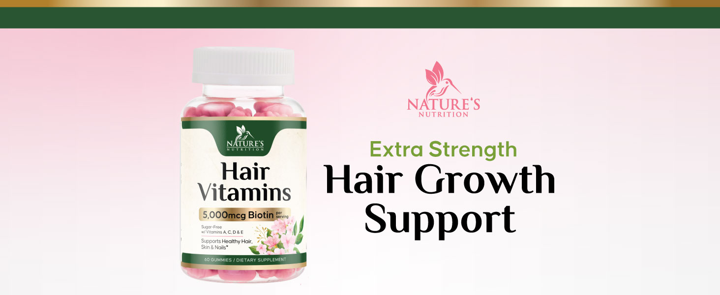 extra strength hair vitamins gummy for hair skin and nails